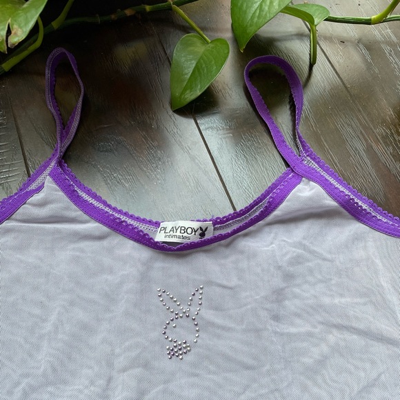 PLAYBOY Tops - Vintage PlayBoy Intimates sheer tank